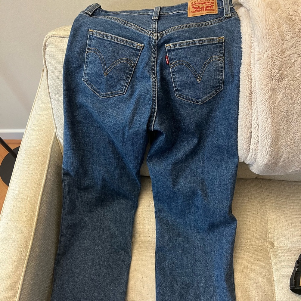 - Levi Ribcage Straight Ankle Jeans Blue (W26)